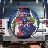 Southland Anniversary Day Spare Tire Cover Murihiku 1861 Maori Bird Mix Pohutukawa