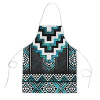 Paua Shell Taniko Pattern Aotearoa Apron Niho Taniwha Mix Poutama - Polynesian Pride