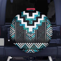 Paua Shell Taniko Pattern Aotearoa Spare Tire Cover Niho Taniwha Mix Poutama