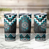 Paua Shell Taniko Pattern Aotearoa Tumbler Cup Niho Taniwha Mix Poutama