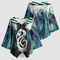 Aotearoa Korowai Motif Kimono Sleeve Blouse Hei Manaia Poutama Maori Pattern - Polynesian Pride