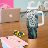 Aotearoa Korowai Motif Tumbler With Handle Hei Manaia Poutama Maori Pattern