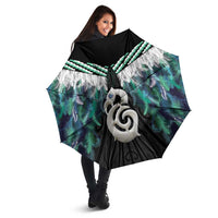 Aotearoa Korowai Motif Umbrella Hei Manaia Poutama Maori Pattern - Polynesian Pride