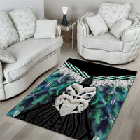 Aotearoa Korowai Motif Area Rug Maori Wheku Poutama
