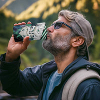 Aotearoa Korowai Motif 4 in 1 Can Cooler Tumbler Maori Wheku Poutama