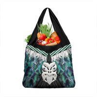 Aotearoa Korowai Motif Grocery Bag Maori Wheku Poutama