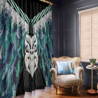 Aotearoa Korowai Motif Window Curtain Maori Wheku Poutama