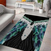 Aotearoa Korowai Motif Area Rug Maori Tane Poutama