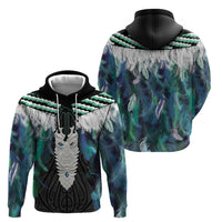 Aotearoa Korowai Motif Hoodie Maori Tane Poutama