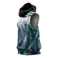 Aotearoa Korowai Motif Sleeveless Hoodie Maori Tane Poutama - Polynesian Pride