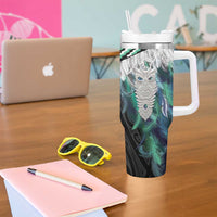 Aotearoa Korowai Motif Tumbler With Handle Maori Tane Poutama