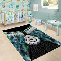 Aotearoa Korowai Motif Area Rug Maori Koru Poutama
