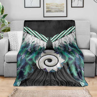 Aotearoa Korowai Motif Blanket Maori Koru Poutama