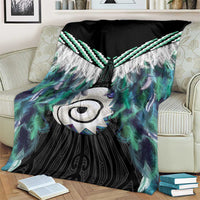 Aotearoa Korowai Motif Blanket Maori Koru Poutama
