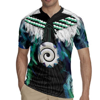 Aotearoa Korowai Motif Rugby Jersey Maori Koru Poutama LT14 - Polynesian Pride