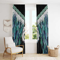 Aotearoa Korowai Motif Window Curtain Maori Koru Poutama