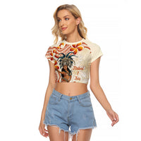 Heiva i Tahiti Raglan Cropped T Shirt Ori Tahitian Dance Tiare Maori