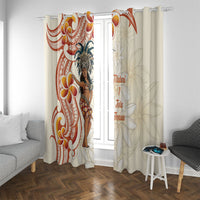 Heiva i Tahiti Window Curtain Ori Tahitian Dance Tiare Maori