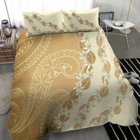 Heiva i Tahiti Bedding Set Tahitian Tiare Maori Cowrie Lei Brown