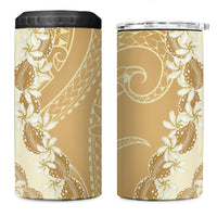 Heiva i Tahiti 4 in 1 Can Cooler Tumbler Tahitian Tiare Maori Cowrie Lei Brown LT14 One Size: 16 oz Brown - Polynesian Pride