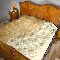 Heiva i Tahiti Quilt Tahitian Tiare Maori Cowrie Lei Brown