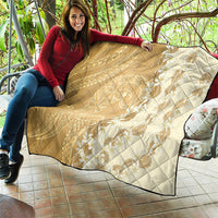 Heiva i Tahiti Quilt Tahitian Tiare Maori Cowrie Lei Brown