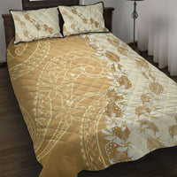 Heiva i Tahiti Quilt Bed Set Tahitian Tiare Maori Cowrie Lei Brown