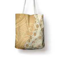 Heiva i Tahiti Tote Bag Tahitian Tiare Maori Cowrie Lei Brown