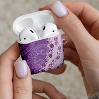 Heiva i Tahiti AirPods Case Tahitian Tiare Maori Cowrie Lei Purple