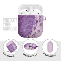 Heiva i Tahiti AirPods Case Tahitian Tiare Maori Cowrie Lei Purple