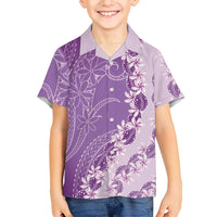 Heiva i Tahiti Hawaiian Shirt Tahitian Tiare Maori Cowrie Lei Purple LT14 - Polynesian Pride