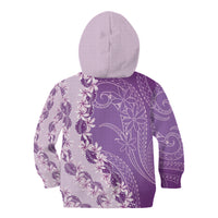 Heiva i Tahiti Kid Hoodie Tahitian Tiare Maori Cowrie Lei Purple LT14 - Polynesian Pride
