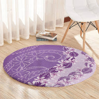 Heiva i Tahiti Round Carpet Tahitian Tiare Maori Cowrie Lei Purple LT14 - Polynesian Pride