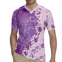 Heiva i Tahiti Rugby Jersey Tahitian Tiare Maori Cowrie Lei Purple