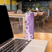 Heiva i Tahiti Skinny Tumbler Tahitian Tiare Maori Cowrie Lei Purple LT14 - Polynesian Pride