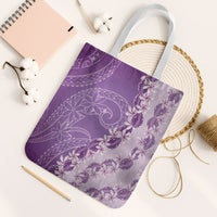 Heiva i Tahiti Tote Bag Tahitian Tiare Maori Cowrie Lei Purple