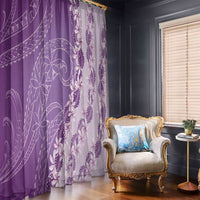 Heiva i Tahiti Window Curtain Tahitian Tiare Maori Cowrie Lei Purple LT14 - Polynesian Pride