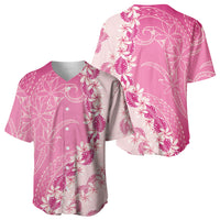Heiva i Tahiti Baseball Jersey Tahitian Tiare Maori Cowrie Lei Pink