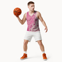 Heiva i Tahiti Basketball Jersey Tahitian Tiare Maori Cowrie Lei Pink