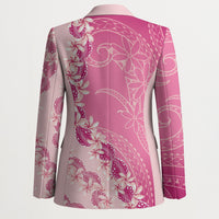 Heiva i Tahiti Blazer Tahitian Tiare Maori Cowrie Lei Pink