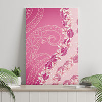 Heiva i Tahiti Canvas Wall Art Tahitian Tiare Maori Cowrie Lei Pink