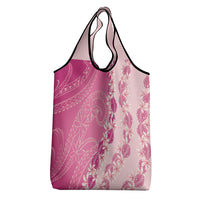 Heiva i Tahiti Grocery Bag Tahitian Tiare Maori Cowrie Lei Pink