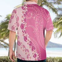 Heiva i Tahiti Hawaiian Shirt Tahitian Tiare Maori Cowrie Lei Pink