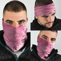 Heiva i Tahiti Neck Gaiter Tahitian Tiare Maori Cowrie Lei Pink