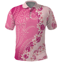 Heiva i Tahiti Polo Shirt Tahitian Tiare Maori Cowrie Lei Pink