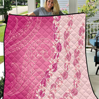 Heiva i Tahiti Quilt Tahitian Tiare Maori Cowrie Lei Pink