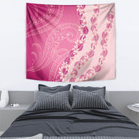 Heiva i Tahiti Tapestry Tahitian Tiare Maori Cowrie Lei Pink