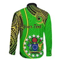 Personalised 25 May Palmerston Island Gospel Day Long Sleeve Button Shirt Cook Islands Tribal Pattern LT14 - Polynesian Pride