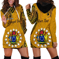 Personalised 8 August Manihiki Island Gospel Day Hoodie Dress Cook Islands Tribal Pattern LT14 - Polynesian Pride