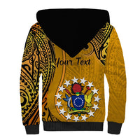 Personalised 8 August Manihiki Island Gospel Day Sherpa Hoodie Cook Islands Tribal Pattern LT14 - Polynesian Pride